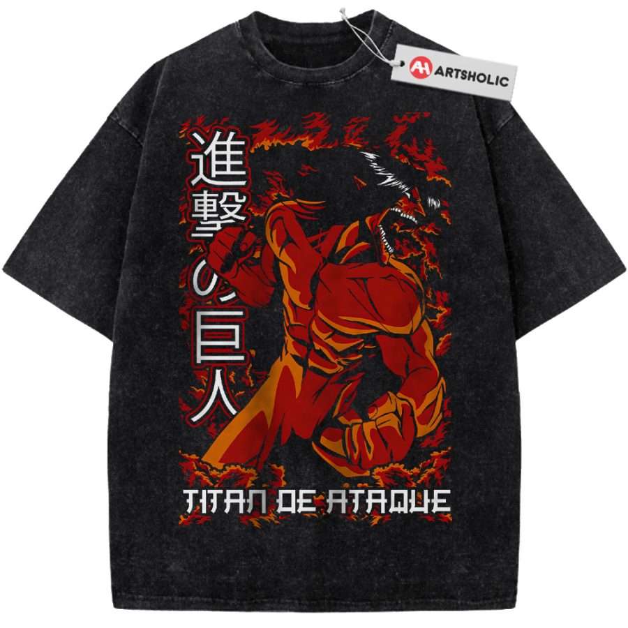 Alternative view of Eren Yeager Shirt, Attack On Titan Shirt, AOT Shirt, Anime Shirt, Vintage Tee