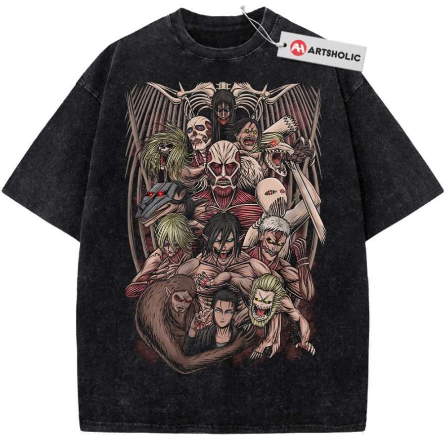 Alternative view of Eren Yeager Shirt, Attack On Titan Shirt, AOT Shirt, Anime Shirt, Vintage Tee