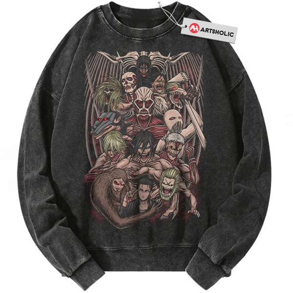 Eren Yeager Sweatshirt, Attack On Titan Sweatshirt, AOT Sweatshirt, Anime Sweatshirt, Vintage Sweatshirt