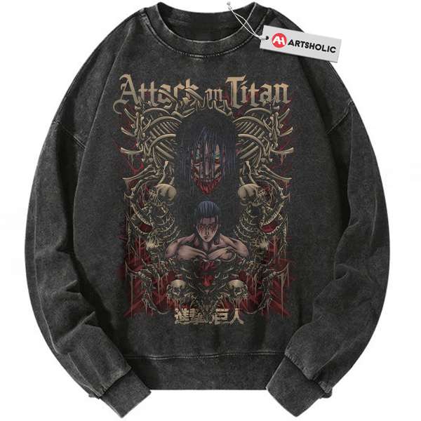 Eren Yeager Sweatshirt, Attack On Titan Sweatshirt, AOT Sweatshirt, Anime Sweatshirt, Vintage Sweatshirt