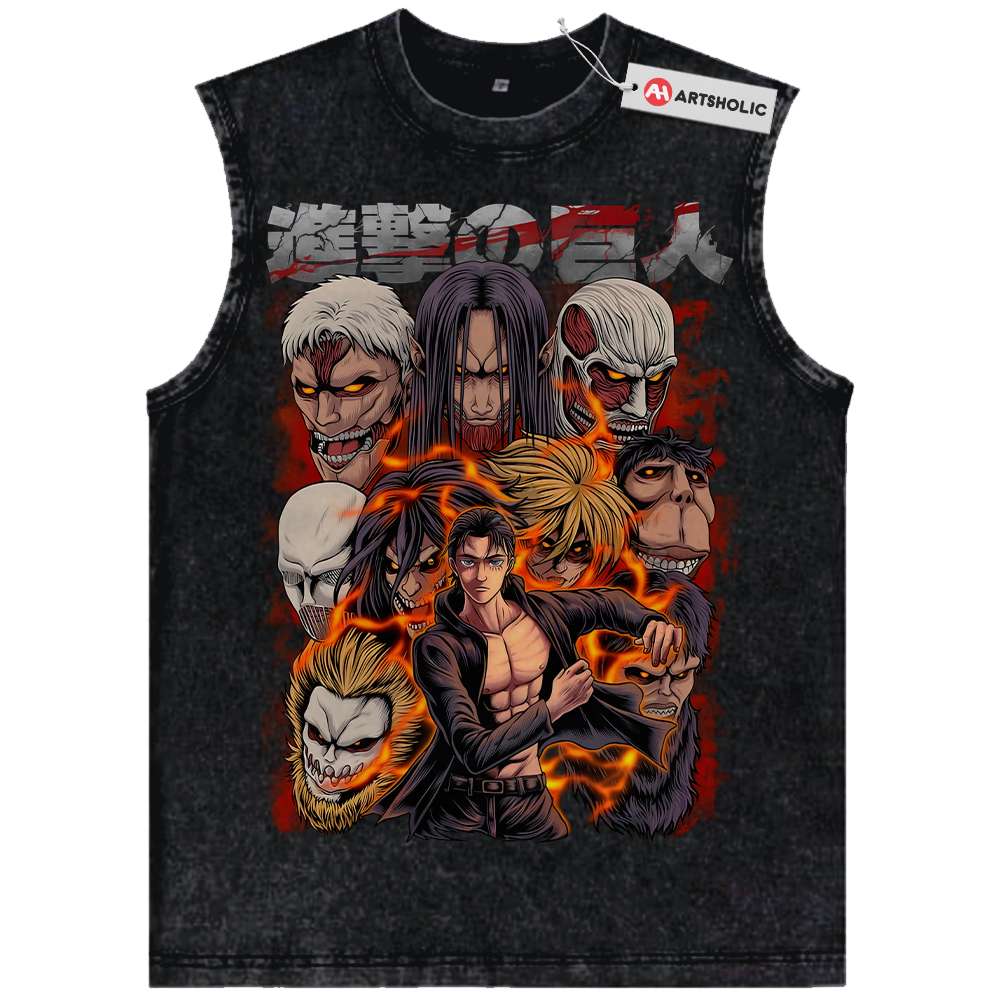 Eren Yeager Tank Top, Attack On Titan Tank Top, AOT Tank Top, Anime Tank Top, Vintage Tank Top
