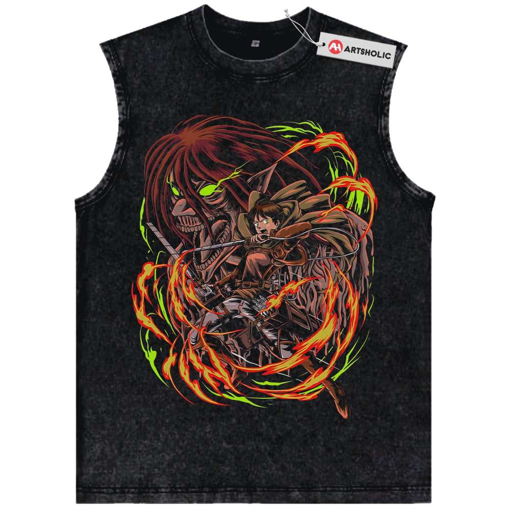 Eren Yeager Tank Top, Attack On Titan Tank Top, AOT Tank Top, Anime Tank Top, Vintage Tank Top
