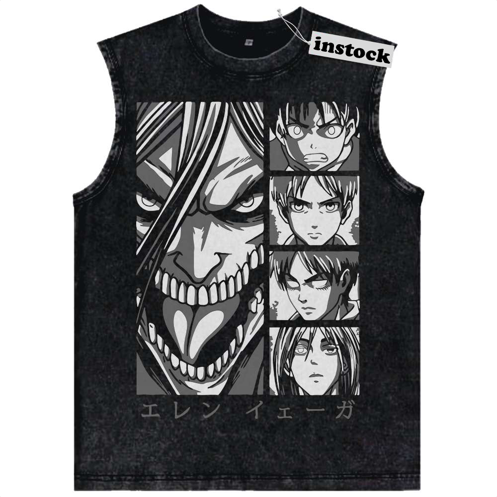 Eren Yeager Tank Top, Attack On Titan Tank Top, AOT Tank Top, Anime Tank Top, Vintage Tank Top