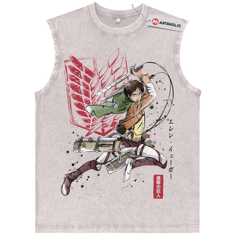 Eren Yeager Tank Top, Attack on Titan Tank Top, AOT Tank Top, Anime Tank Top, Vintage Tank Top