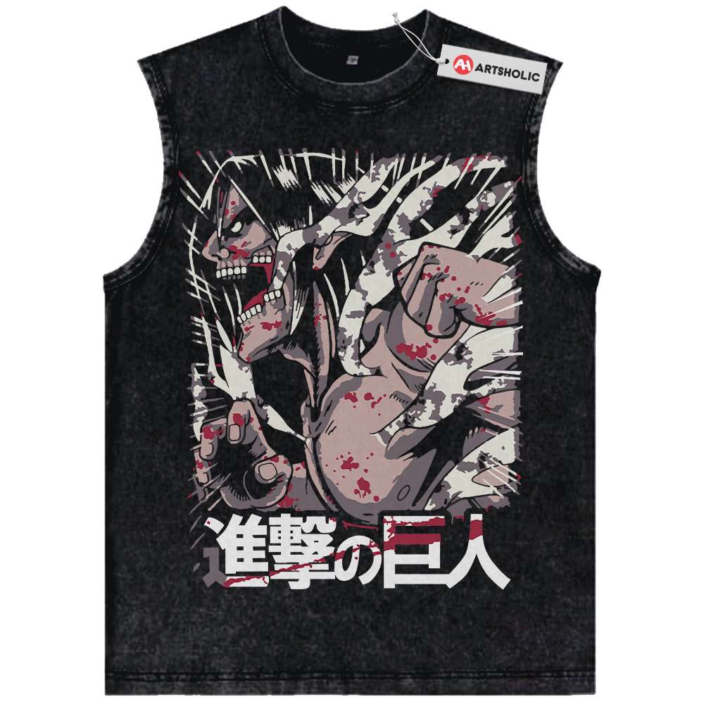 Eren Yeager Tank Top, Attack On Titan Tank Top, AOT Tank Top, Anime Tank Top, Vintage Tank Top