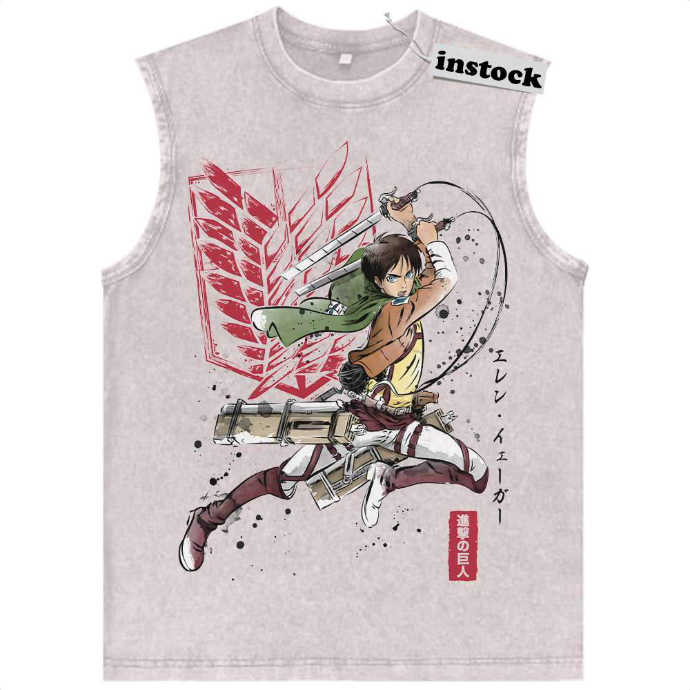Eren Yeager Tank Top, Attack on Titan Tank Top, AOT Tank Top, Anime Tank Top, Vintage Tank Top