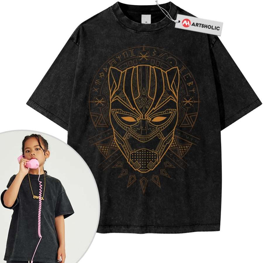Alternative view of Erik Killmonger Shirt For Kids, Black Panther Shirt For Kids, Marvel Comics Shirt For Kids, Vintage T-Shirt For Kids