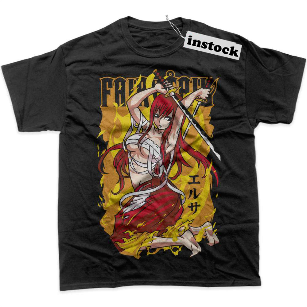 Erza Scarlet Shirt, Fairy Tail Shirt, Anime Shirt, Graphic T-Shirt