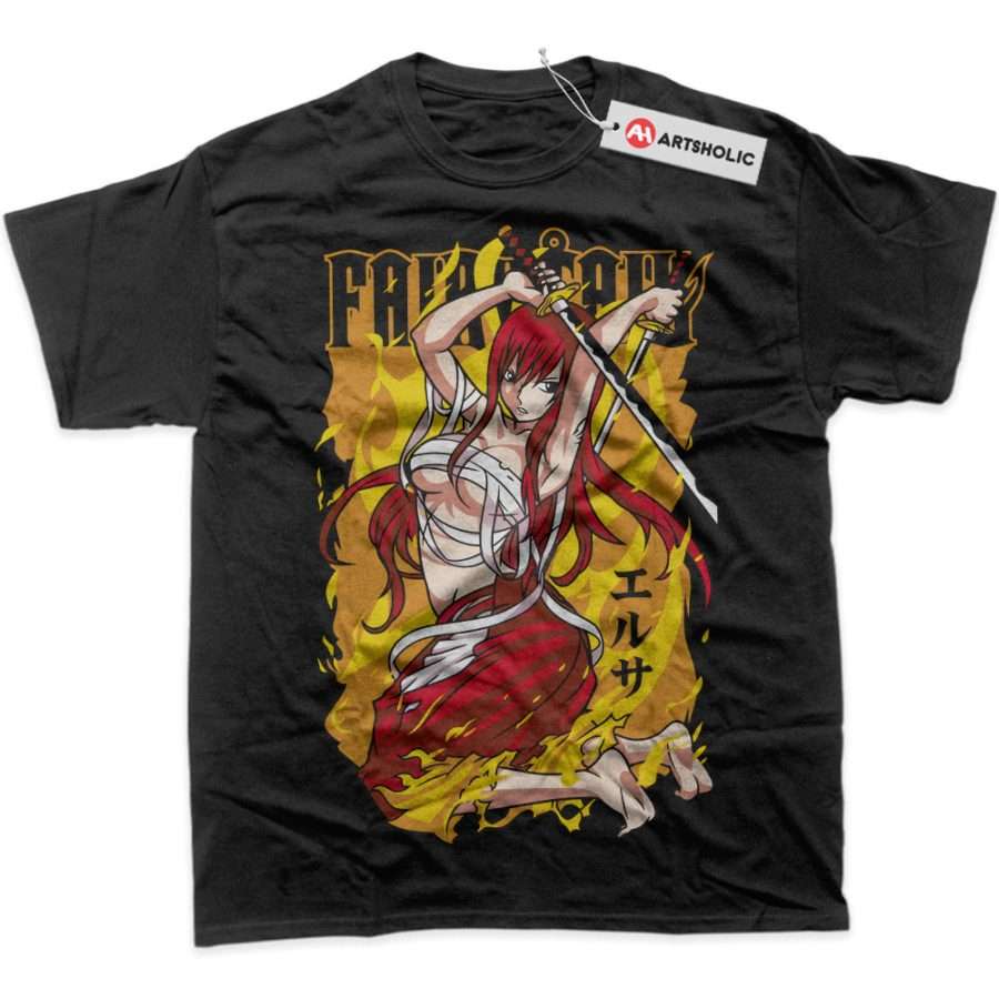 Alternative view of Erza Scarlet Shirt, Fairy Tail Shirt, Anime Shirt, Graphic T-Shirt