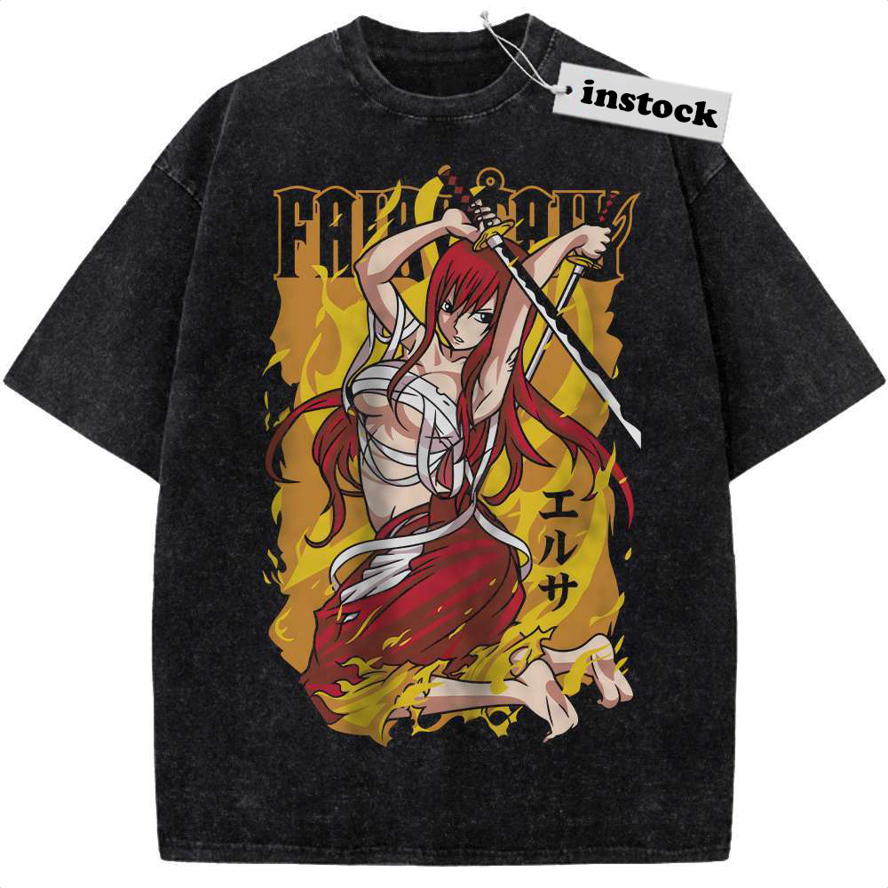 Erza Scarlet Shirt, Fairy Tail Shirt, Anime Shirt, Vintage T-Shirt