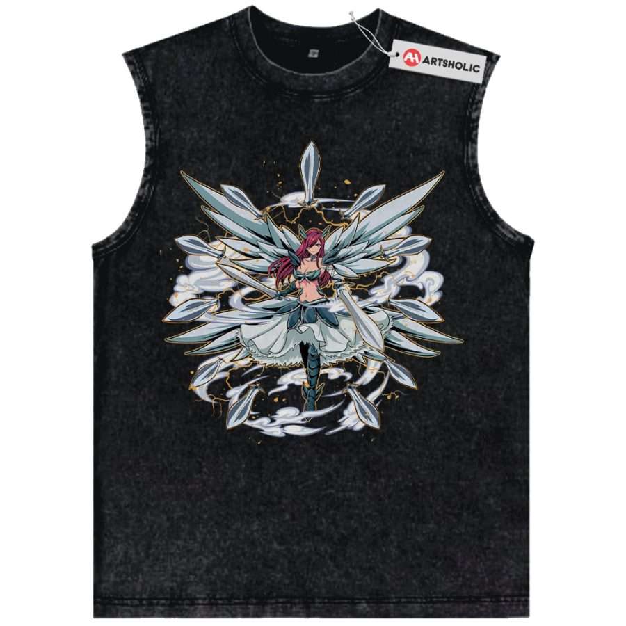 Alternative view of Erza Scarlet Tank Top, Fairy Tail Tank Top, Anime Tank Top, Vintage Tank Top