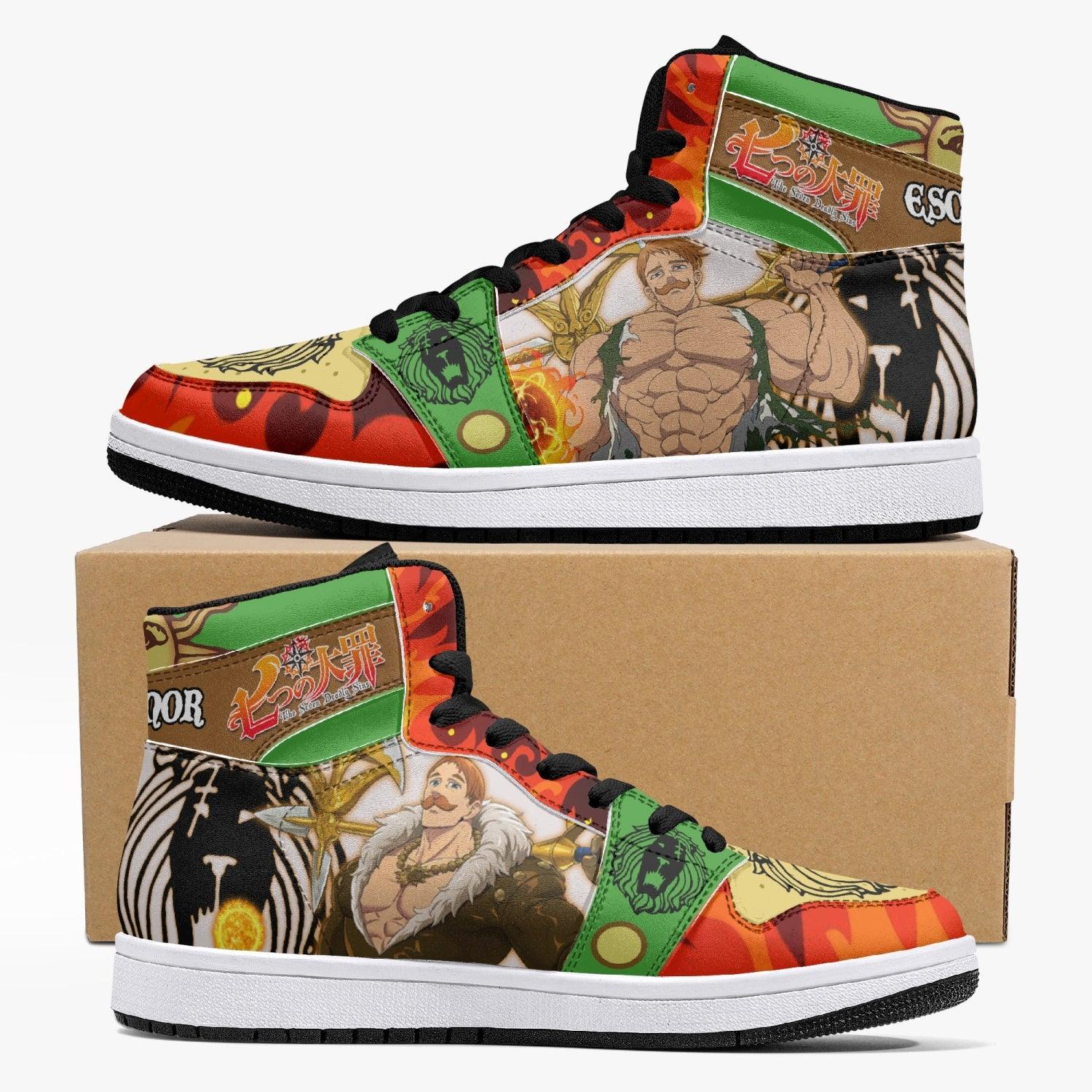Escanor Seven Deadly Sins Custom Sneaker Mid 1 Basketball Shoes - Otaku Hall