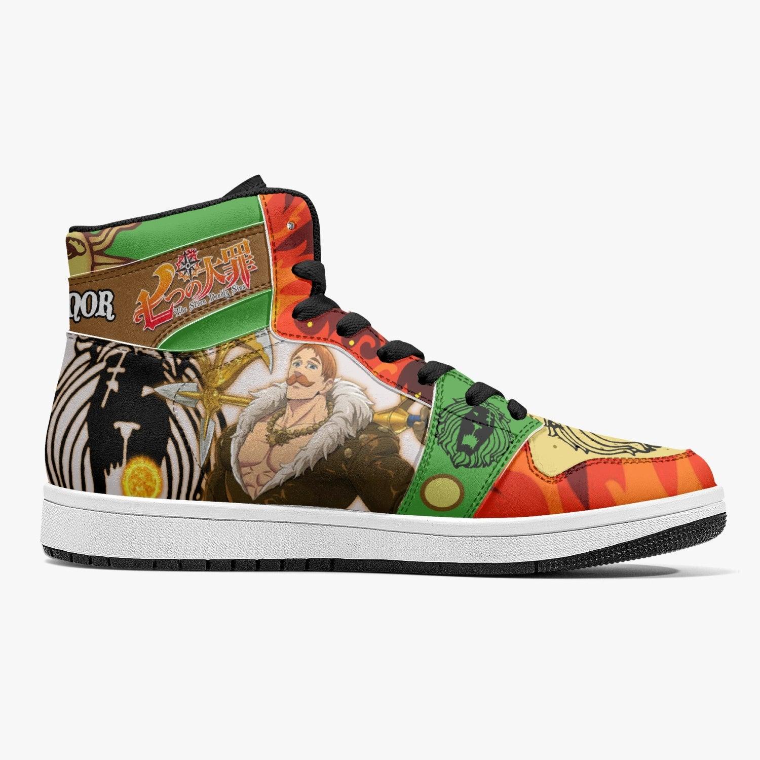 Alternative view of Escanor Seven Deadly Sins Custom Sneaker Mid 1 Basketball Shoes - Otaku Hall