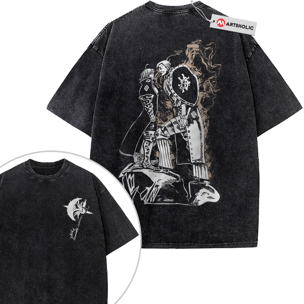 Escanor Shirt, Seven Deadly Sins Shirt, Anime Shirt, Vintage T-Shirt 2-Sided
