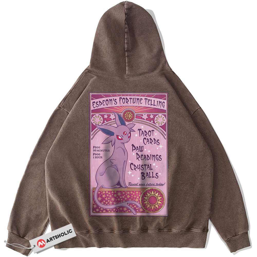Alternative view of Espeon Hoodie, Pokemon Hoodie, Anime Hoodie, Vintage Hoodie