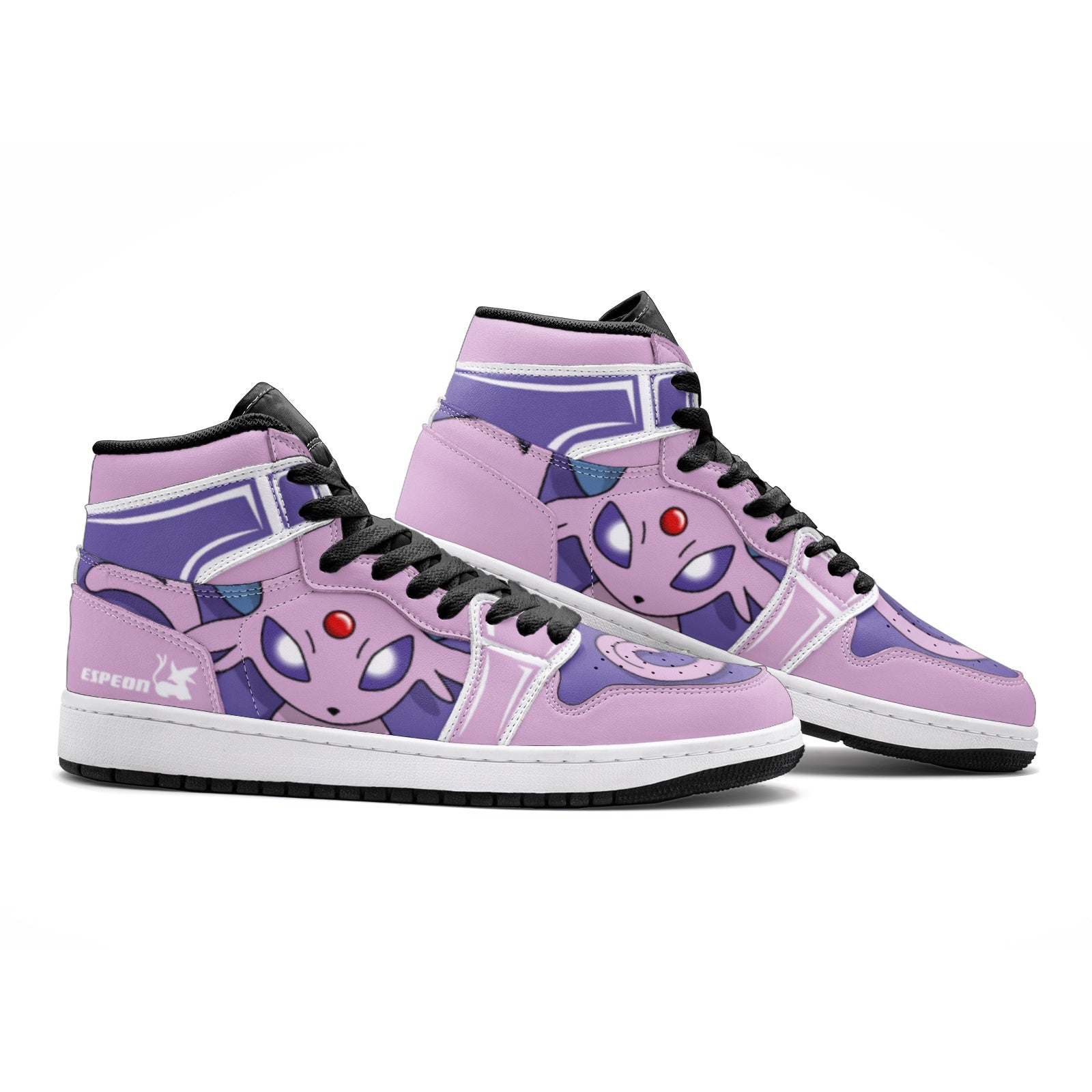 Alternative view of Espeon Pokemon Custom Sneaker Mid 1 Basketball Shoes - Otaku Hall