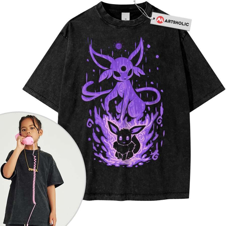Alternative view of Espeon Shirt For Kids, Eevee Shirt For Kids, Pokemon Shirt For Kids, Anime Shirt For Kids, Vintage Tee For Kids