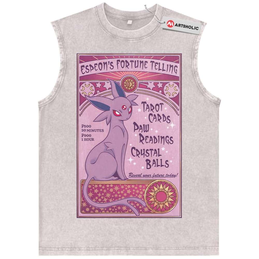 Alternative view of Espeon Tank Top, Pokemon Tank Top, Anime Tank Top, Vintage Tank Top