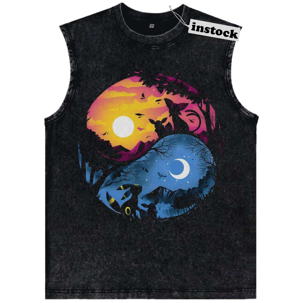 Espeon Tank Top, Umbreon Tank Top, Pokemon Tank Top, Anime Tank Top, Vintage Tank Top