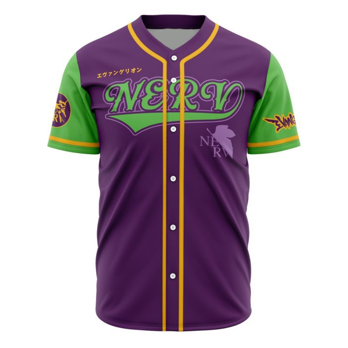 Eva-01 NERV Neon Genesis Evangelion Custom Baseball Jersey - Otaku Hall