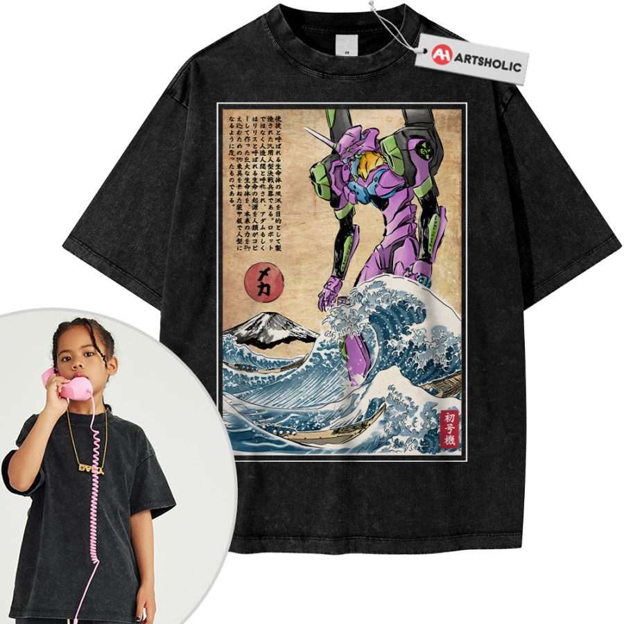 EVA-02 Shirt For Kids, Neon Genesis Evangelion Shirt For Kids, Anime Shirt For Kids, Vintage T-Shirt For Kids - Image 6