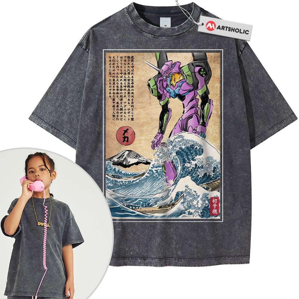 EVA-02 Shirt For Kids, Neon Genesis Evangelion Shirt For Kids, Anime Shirt For Kids, Vintage T-Shirt For Kids - Image 5
