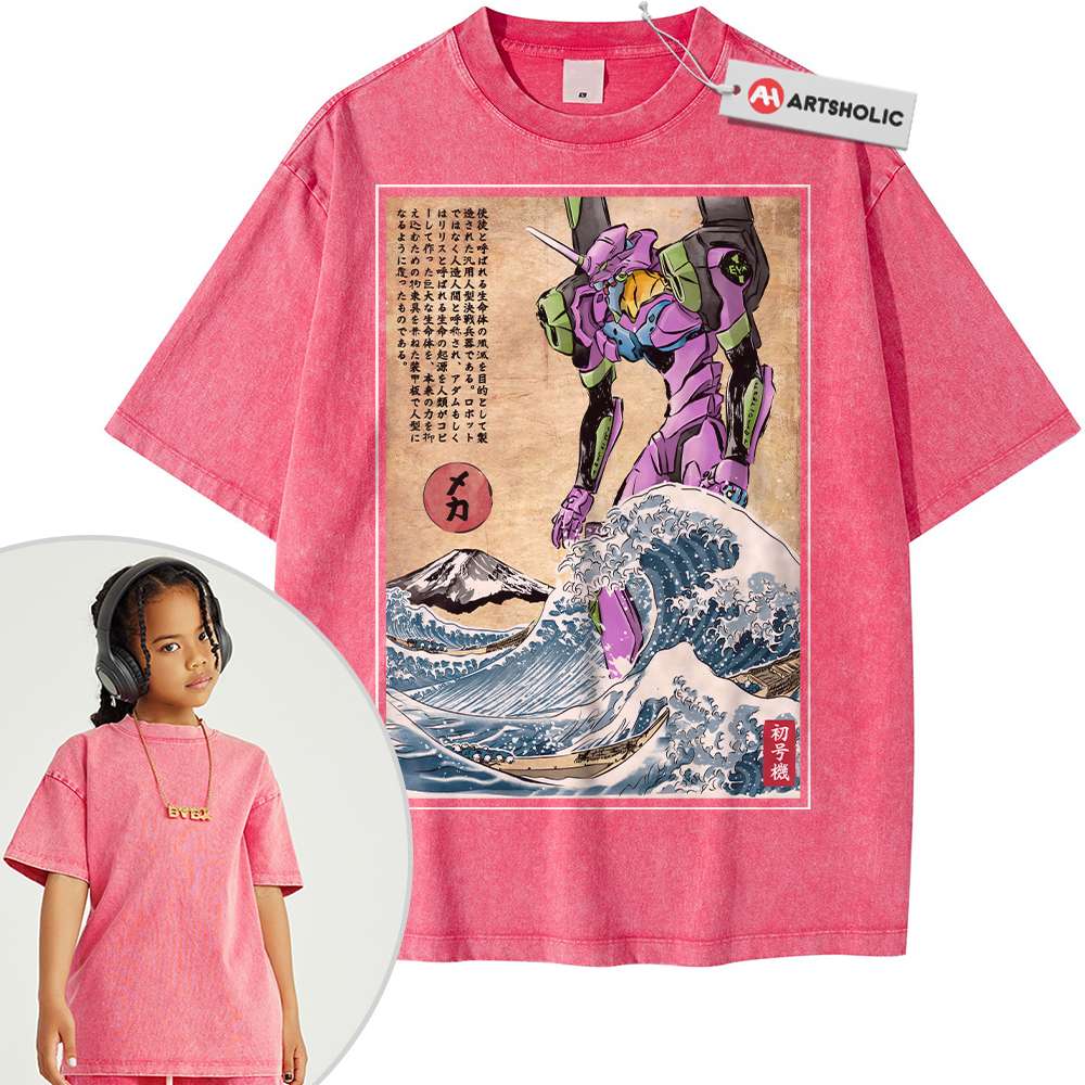 EVA-02 Shirt For Kids, Neon Genesis Evangelion Shirt For Kids, Anime Shirt For Kids, Vintage T-Shirt For Kids - Image 4