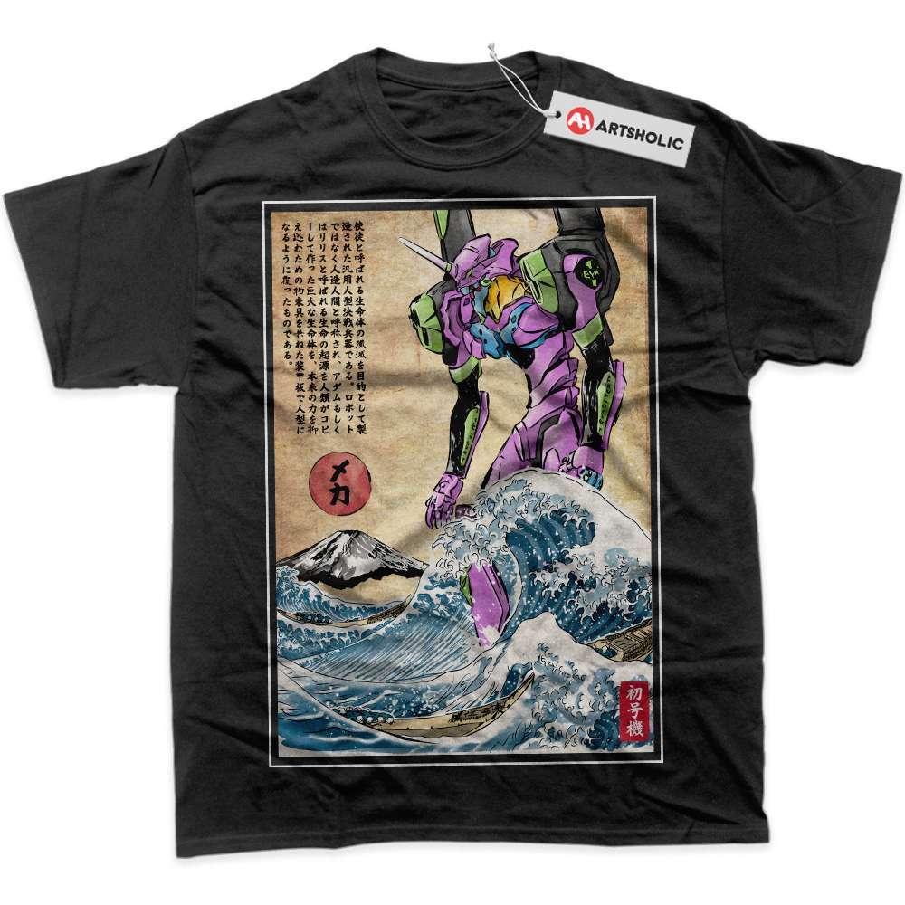 Alternative view of EVA-02 Shirt, Neon Genesis Evangelion Shirt, Anime Shirt, Graphic T-Shirt
