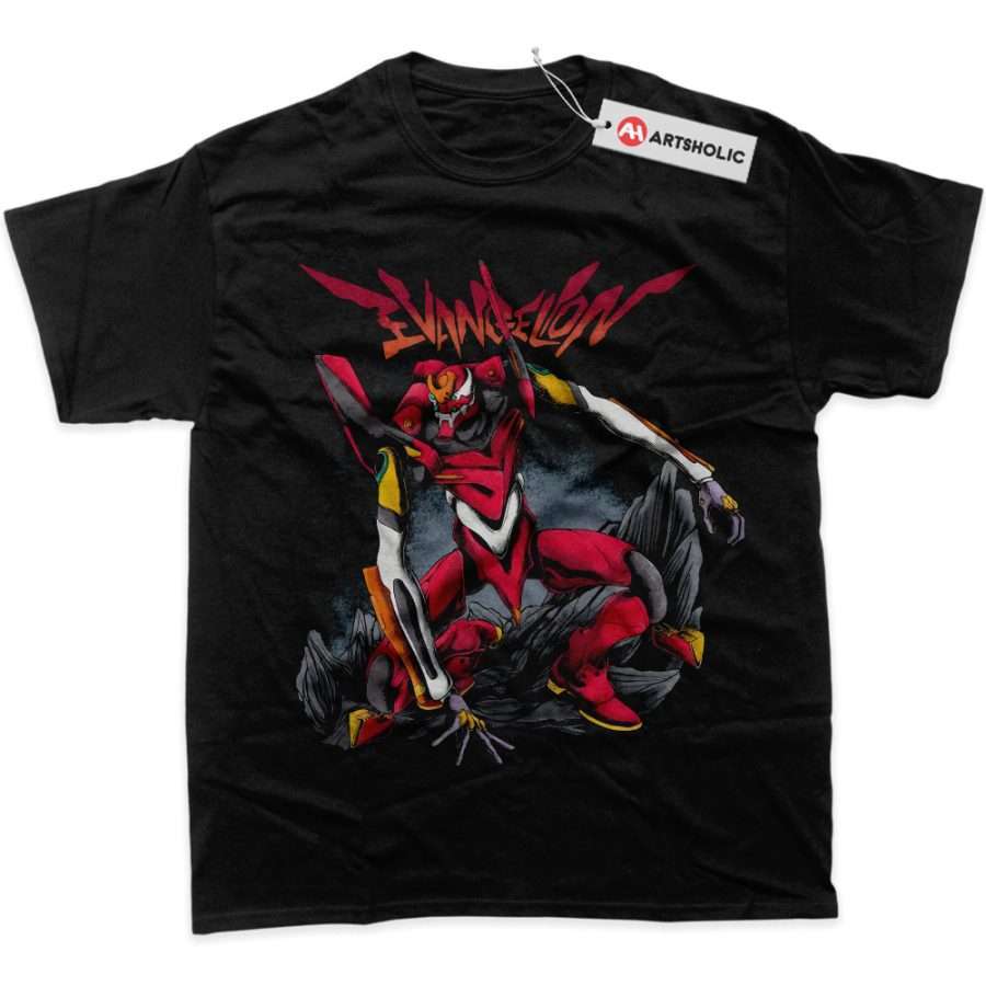 Alternative view of Eva-02 Shirt, Neon Genesis Evangelion Shirt, Anime Shirt, Graphic T-Shirt