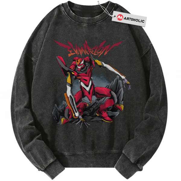 Eva-02 Sweatshirt, Neon Genesis Evangelion Sweatshirt, Anime Sweatshirt, Vintage Sweatshirt