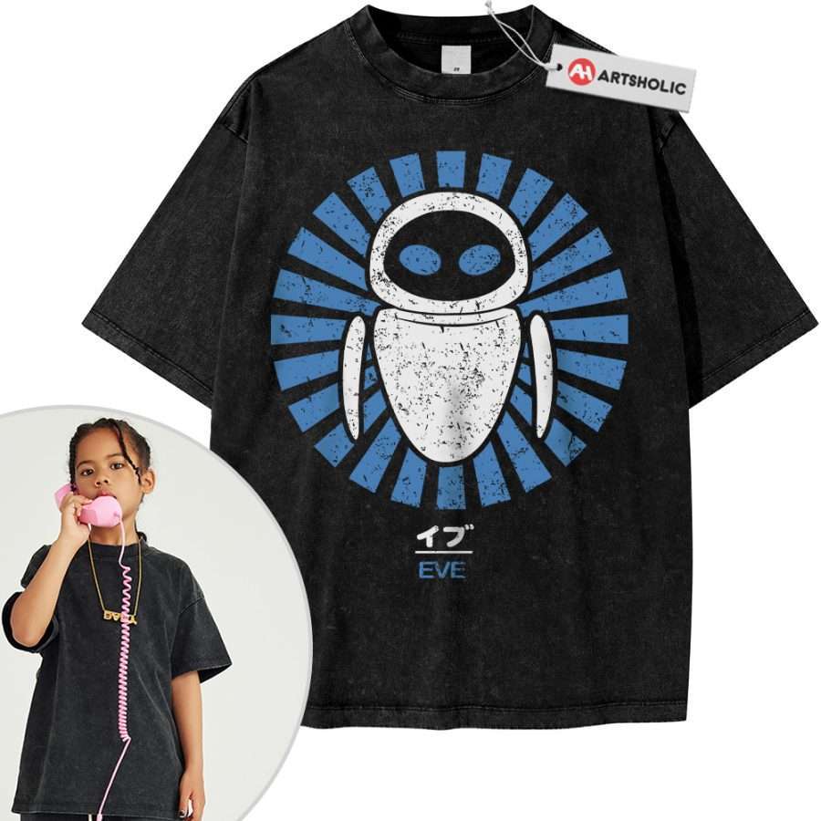 Alternative view of Eve Shirt For Kids, Wall-E Shirt For Kids, Animated Shirt For Kids, Vintage T-Shirt For Kids