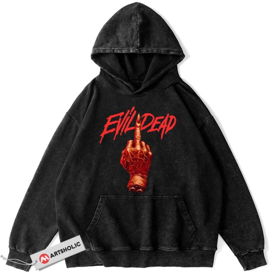 Alternative view of Evil Dead Hoodie, Halloween Hoodie, Horror Hoodie, Vintage Hoodie