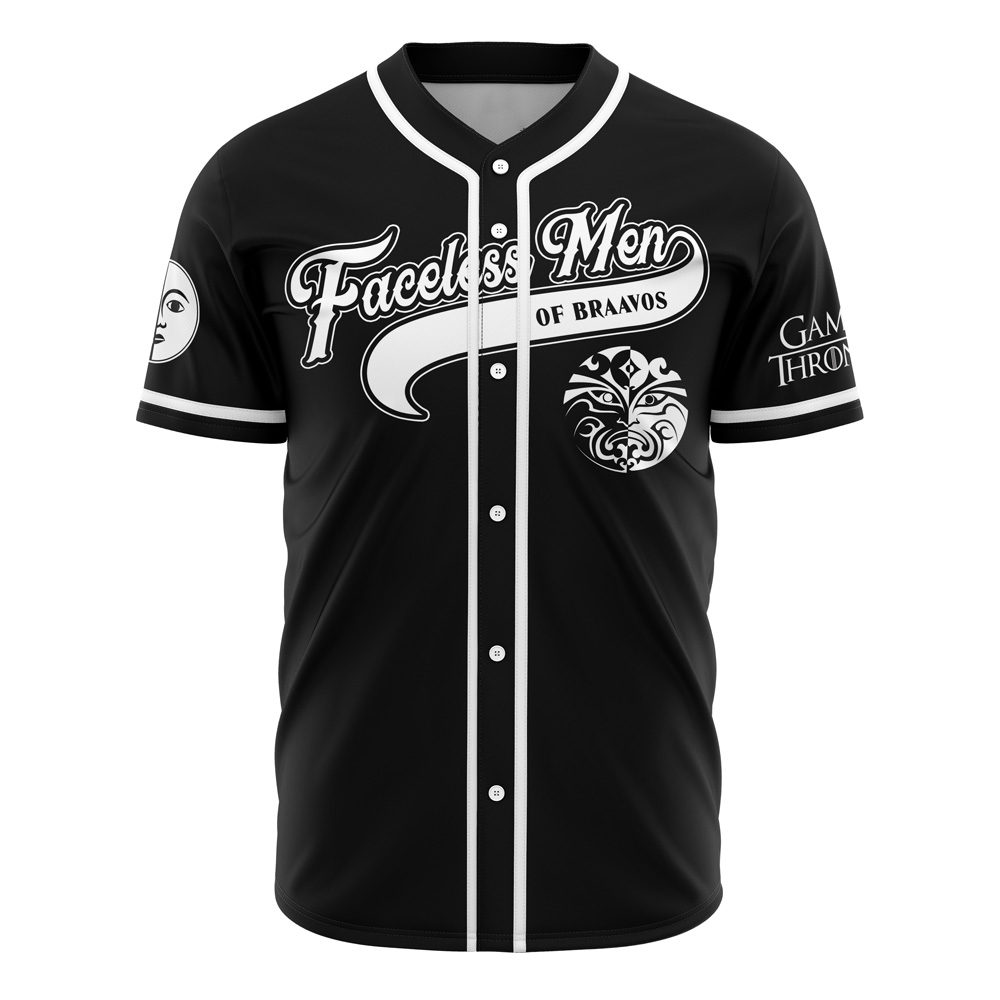 Faceless Men of Braavos Jaqen Game of Thrones Custom Baseball Jersey - Otaku Hall