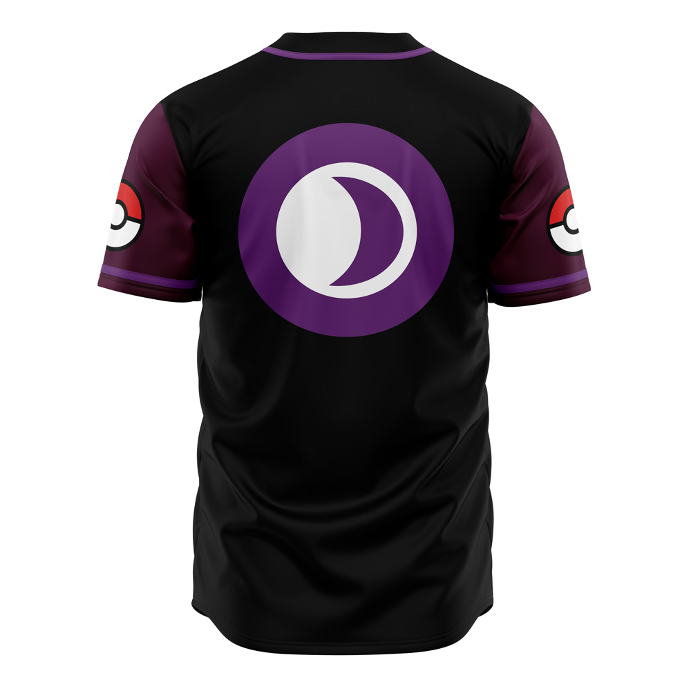 Alternative view of Faint Attacks Pokemon Custom Baseball Jersey - Otaku Hall