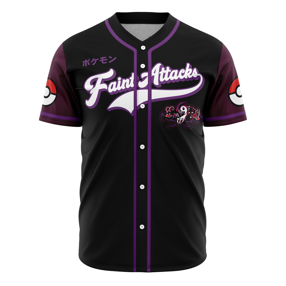 Faint Attacks Pokemon Custom Baseball Jersey - Otaku Hall