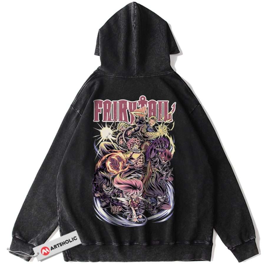 Alternative view of Fairy Tail Hoodie, Anime Hoodie, Vintage Hoodie