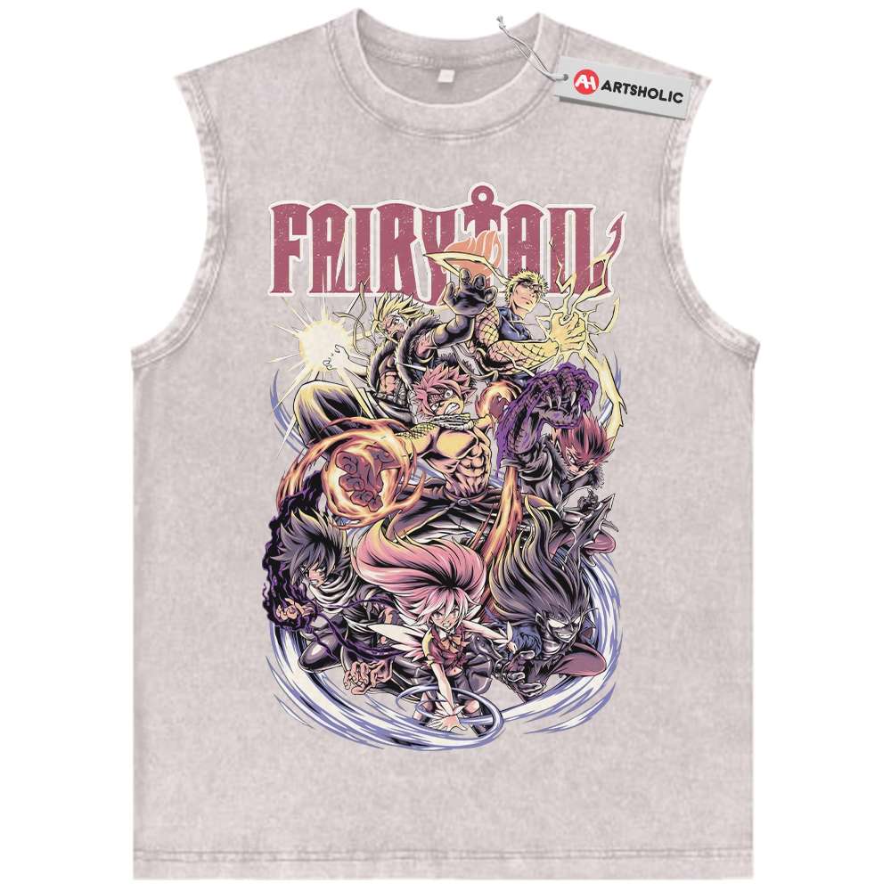Alternative view of Fairy Tail Tank Top, Anime Tank Top, Vintage Tank Top