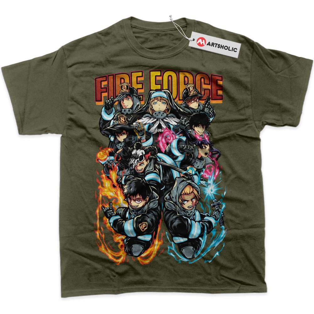 Alternative view of Fire Force Shirt, Anime Shirt, Graphic T-Shirt