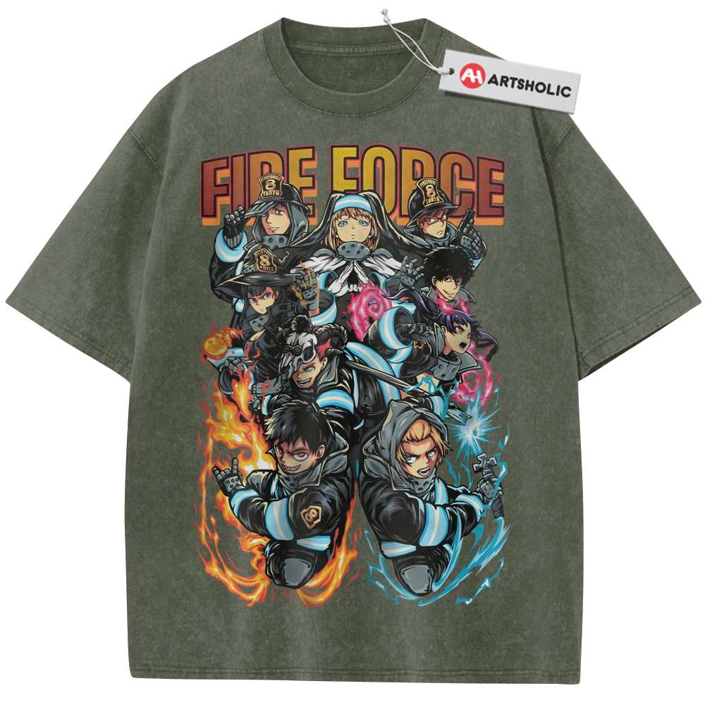 Alternative view of Fire Force Shirt, Anime Shirt, Vintage T-Shirt