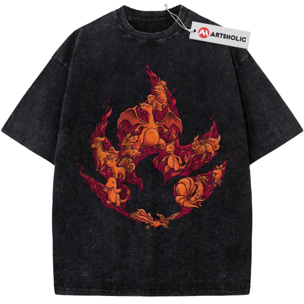 Fire-Type Shirt, Pokemon shirt, Anime Shirt, Vintage T-Shirt