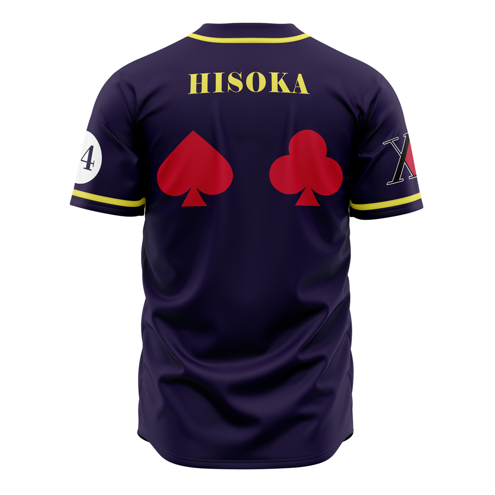 Alternative view of First Outfit Hisoka Hunter X Hunter Custom Baseball Jersey - Otaku Hall