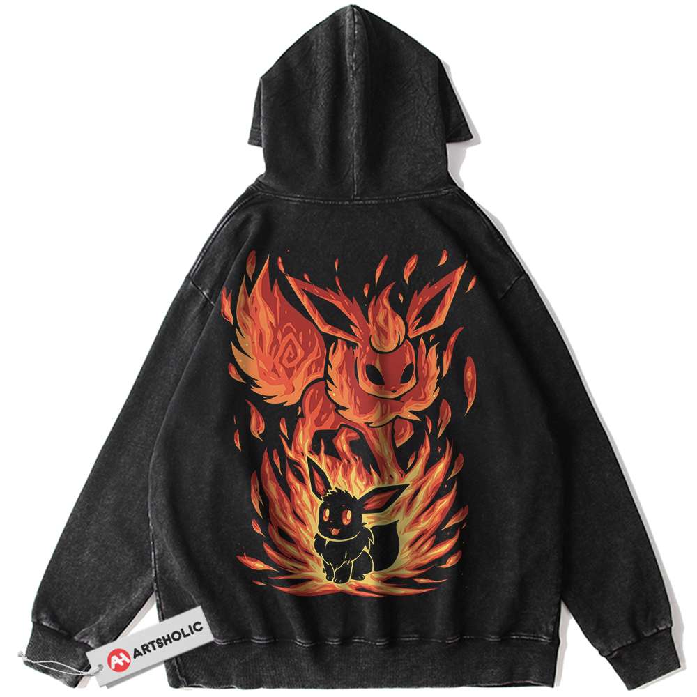 Flareon Hoodie, Eevee Hoodie, Pokemon Hoodie, Anime Hoodie, Vintage Hoodie