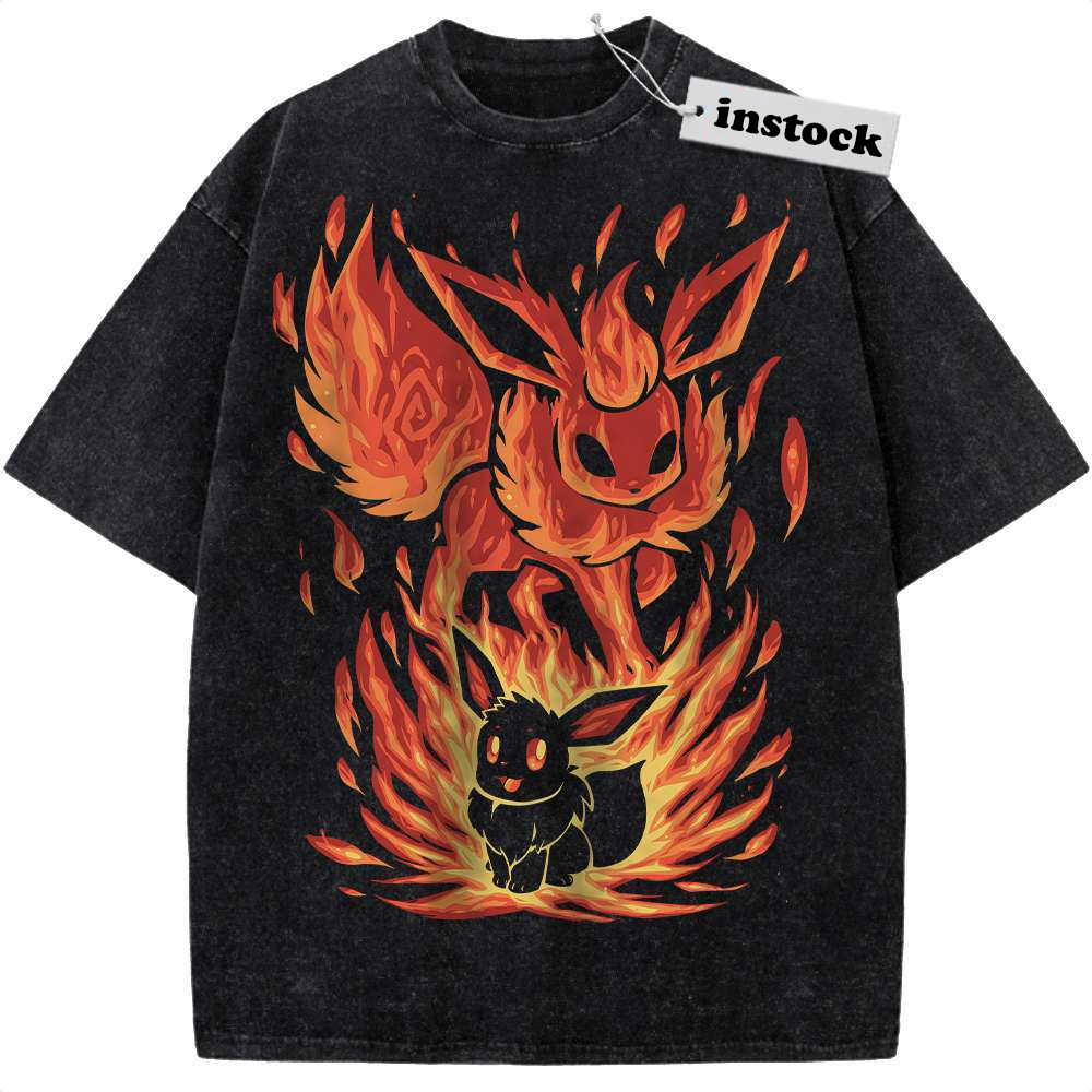Flareon Shirt, Eevee Shirt, Pokemon shirt, Anime Shirt, Vintage Tee