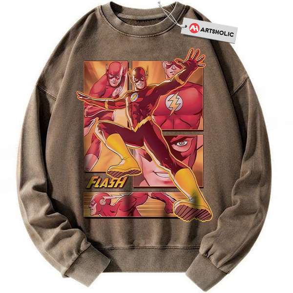 Alternative view of Flash Sweatshirt, Comic Sweatshirt, Vintage Sweatshirt