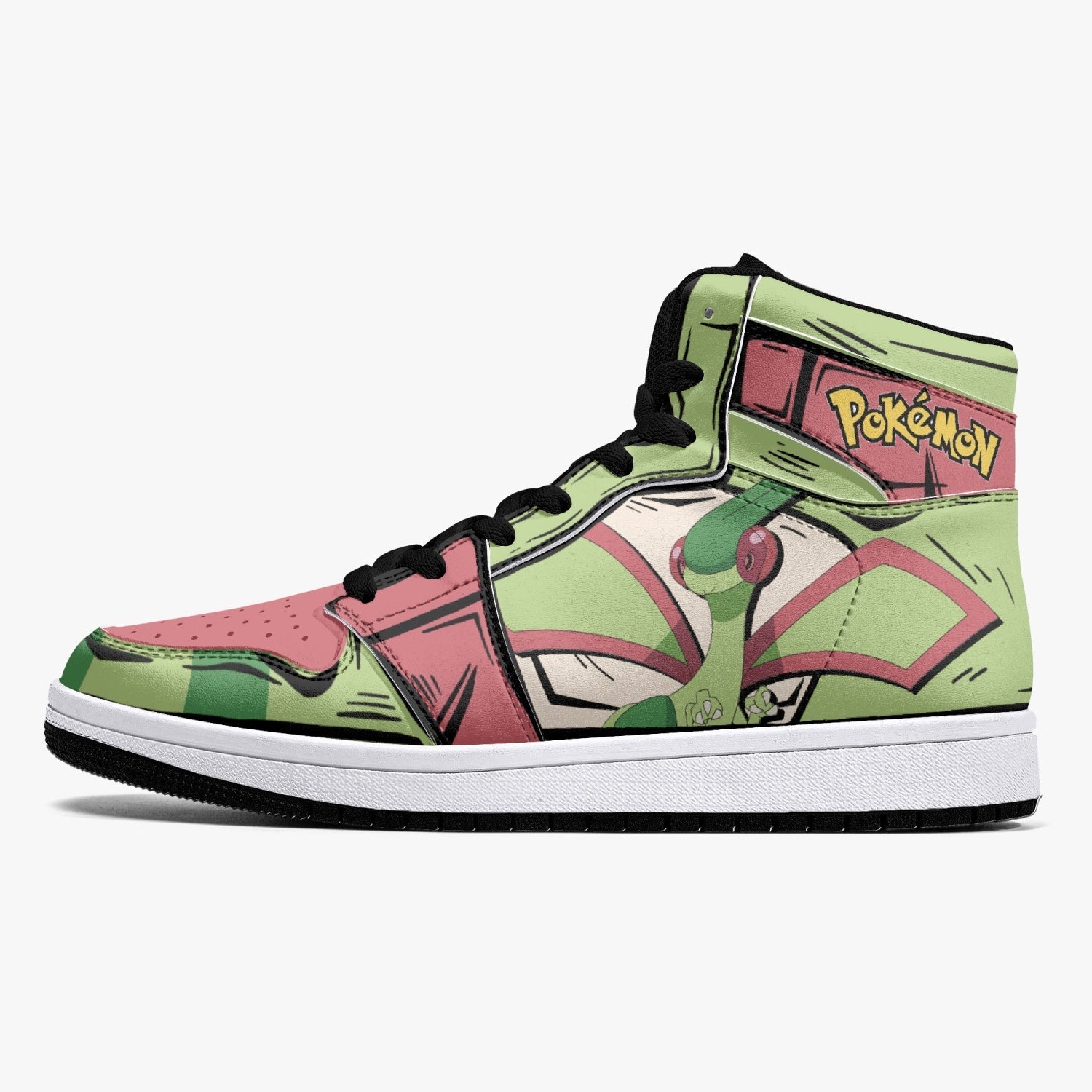 Alternative view of Flygon Pokemon V2 Custom Sneaker Mid 1 Basketball Shoes - Otaku Hall