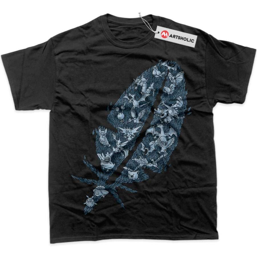 Alternative view of Flying-Type Pokemon Shirt, Anime Shirt, Graphic T-Shirt