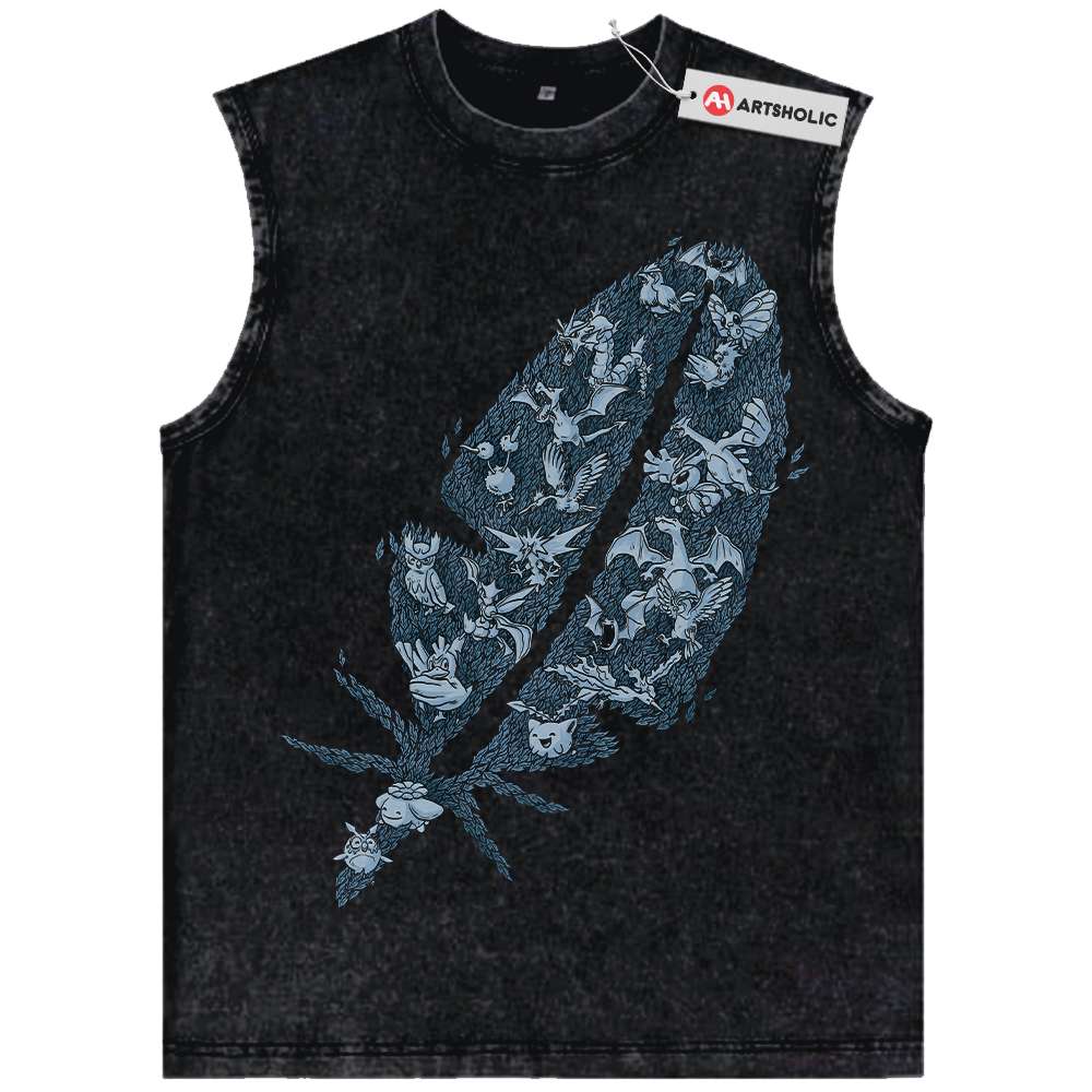 Flying-Type Pokemon Tank Top, Anime Tank Top, Vintage Tank Top