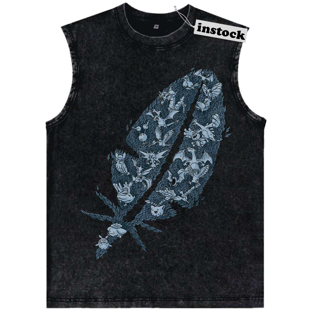 Flying-Type Pokemon Tank Top, Anime Tank Top, Vintage Tank Top