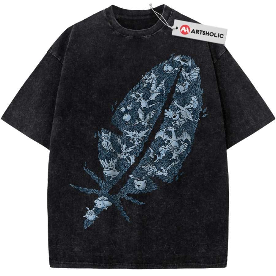 Alternative view of Flying-Type Shirt, Pokemon shirt, Anime Shirt, Vintage T-Shirt
