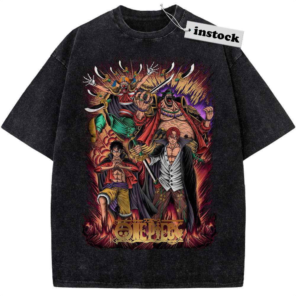 Four Emperors One Piece Shirt, Anime Shirt, Vintage Tee